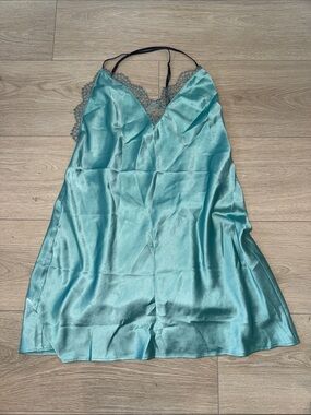 Victoria's Secret Satin Slip Chemise in Teal